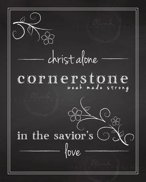 Chalkboard Christ Alone Cornerstone Art by BlinkDesignsStudio