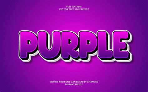 Premium Vector Purple Text Effect