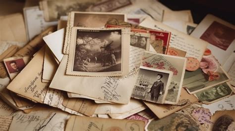 Premium Photo A Pile Of Old Papers With The Word Love On It