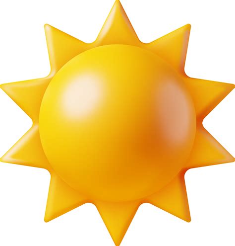 3D Sun Emoji Icon 35711161 PNG