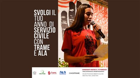 Servizio Civile Universale 2023 Con Fondazione Trame E Ala Associazione