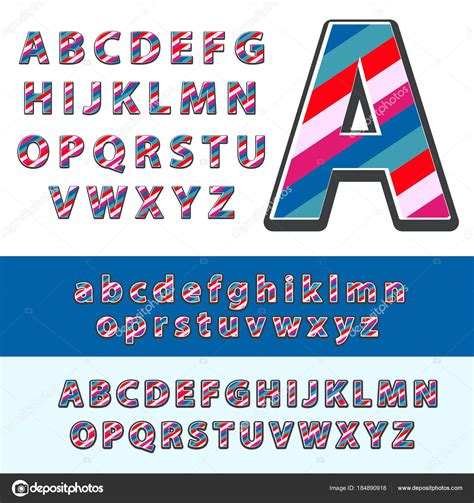 Vector Of Modern Colorful Font And Alphabet Stock Vector Image By