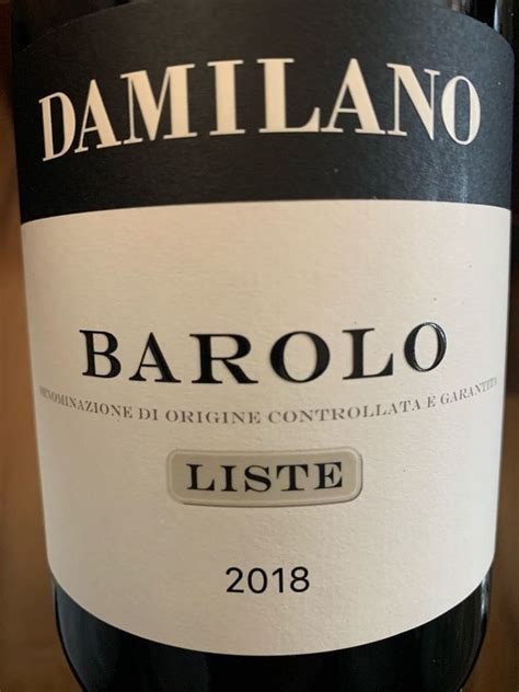 2018 Damilano Barolo Liste Italy Piedmont Langhe Barolo CellarTracker