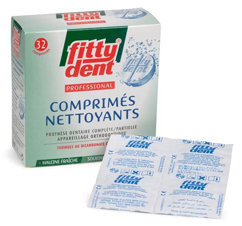 COMPRIMÉ NETTOYANT POUR PROTHÈSE DENTAIRE FITTYDENT Adom Matériel Médical