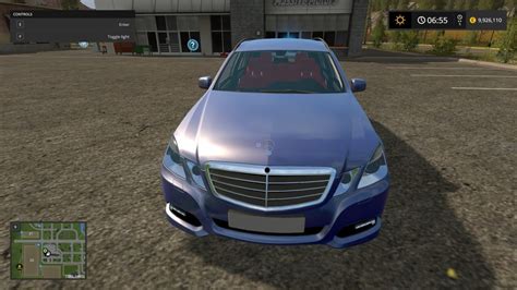 Fs Mercedes E Blue V V Cars Mod F R Farming Simulator