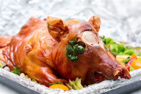 Christmas Dinner. Roast Pork Stock Photo - Image: 26259900