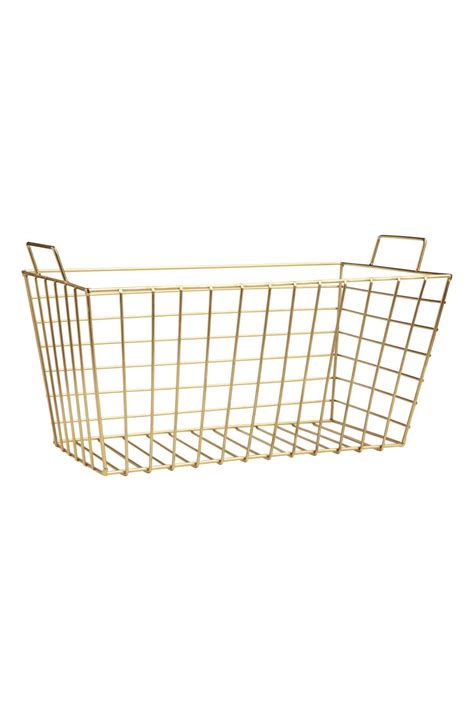 Large Metal Wire Basket Gold Colored Home All Handm Us Wire