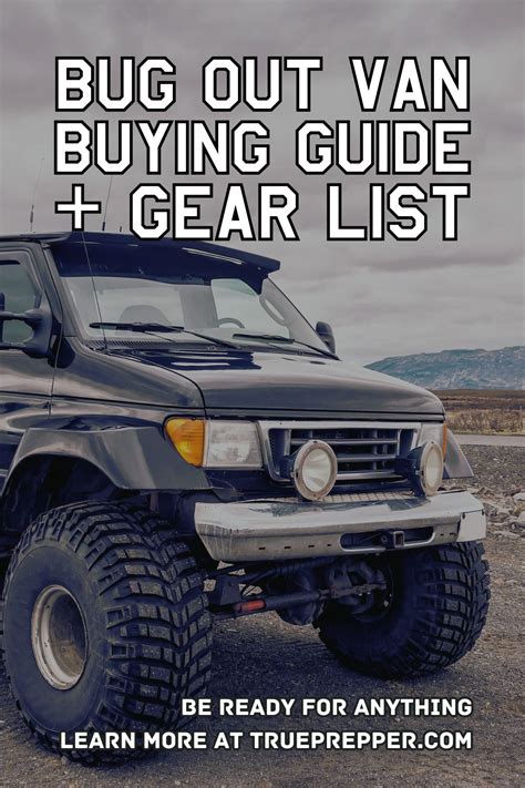 Bug Out Van Guide Gear List Trueprepper