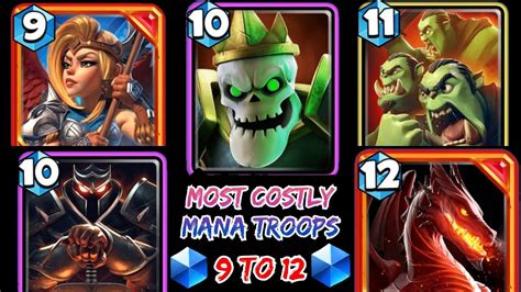 Castle Crush Most COSTLY MANA TROOPS Challenge 9 To 12 Mana Troops