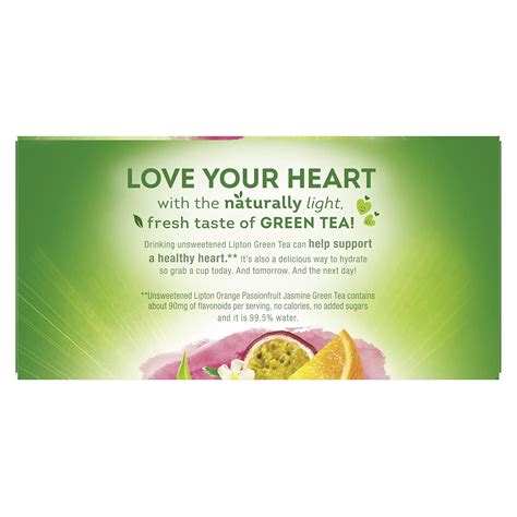 Buy Lipton Green Tea Bags Blended With Orange Passionfruit And Jasmine 20 Ct 6pk Online At