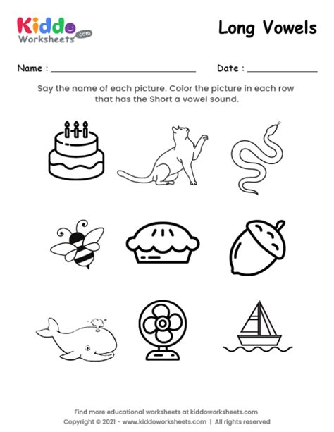 Phonics Worksheets Long Vowels And Short Vowels Worksheets Library