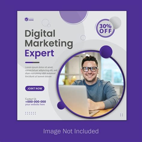 Premium Vector Digital Marketing Expert Social Media Cover Template