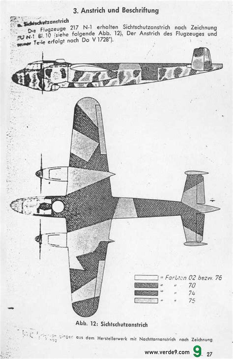 Luftwaffe original camouflage diagrams archive - Verde9.com