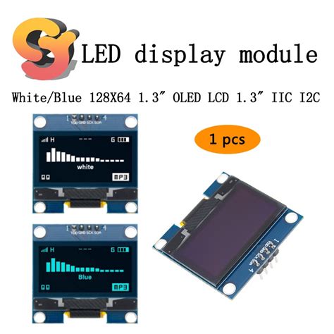 Ready Stock Supply Led Display Module White Blue X Inches