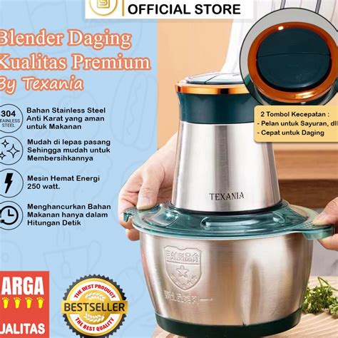 Jual Qic TEXANIA Chopper Blender Daging Stainless Steel Penggiling