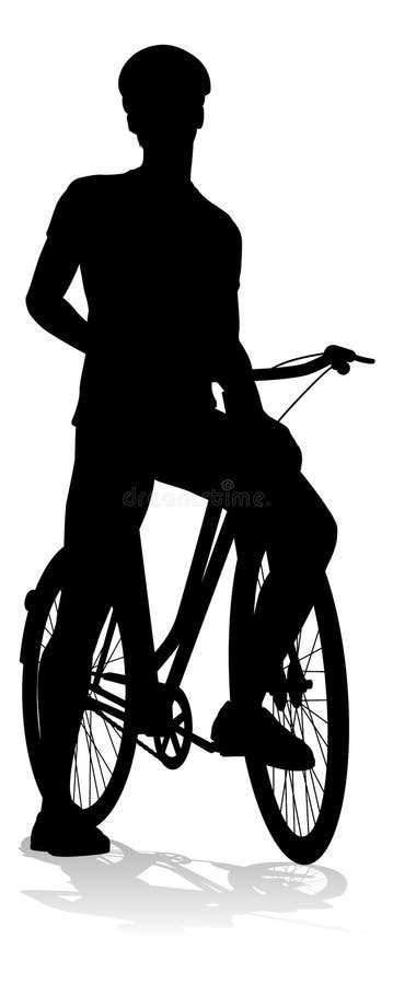 Bike And Bicyclist Silhouette Stock Vector Illustration Of Biking