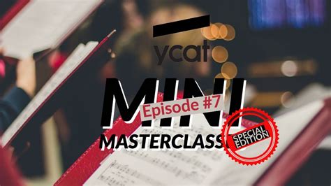 Ycat Mini Masterclasses 7 Special Edition How To Programme Your