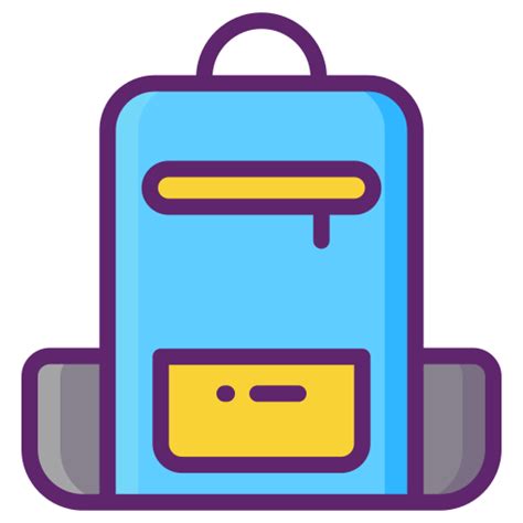 Backpack Flaticons Lineal Color Icon