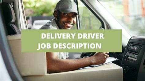 Delivery Driver Job Description — Careercloud