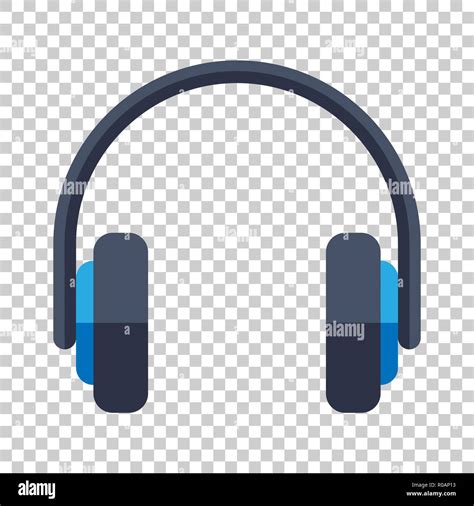 Headphone Headset Icon In Flat Style Headphones Vector Illustration On