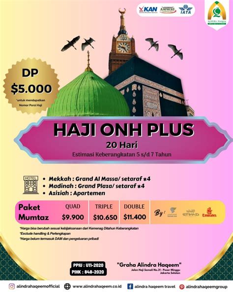 Biaya Paket Haji ONH Plus 2023 Murah Haqeem Travel