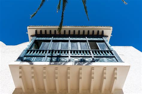 Low Angle View Of A Hotel Window Balcony In Andalusian Style Editorial