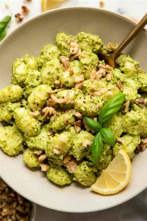 Creamy Lemon Kale Pesto Gnocchi Jar Of Lemons