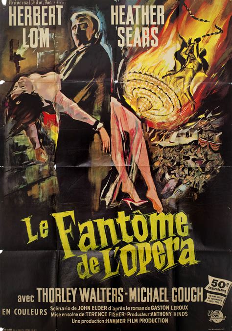 The Phantom Of The Opera Original 1962 French Grande Movie Poster