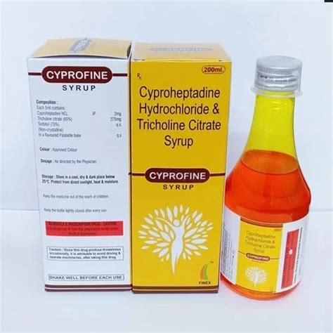 Cyproheptadine Hcl Mg Tricholine Citrate Mg With Sorbitol Ml