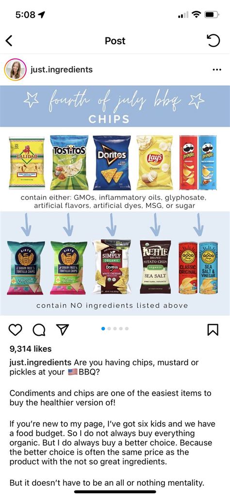 Pin By Beauty And Motherhood On Clean Food Swaps In 2024 Bbq Chips