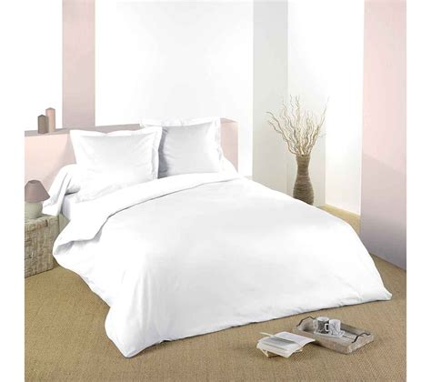 Housse De Couette Unie En Coton X Cm Blanc Housse De