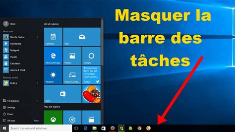 Comment Masquer Automatiquement La Barre Des T Ches Sous Windows