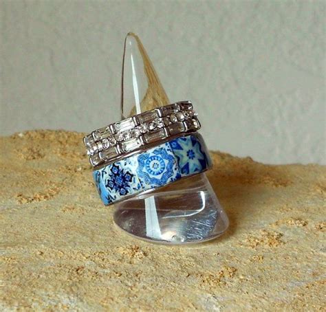 Portugal Blue Antique Azulejo Tiles Replica STACKABLE Ring Set Etsy