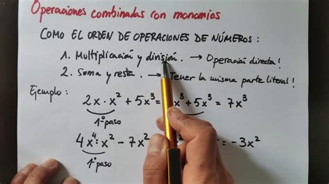 Operaciones Combinadas Con Monomios Youtube