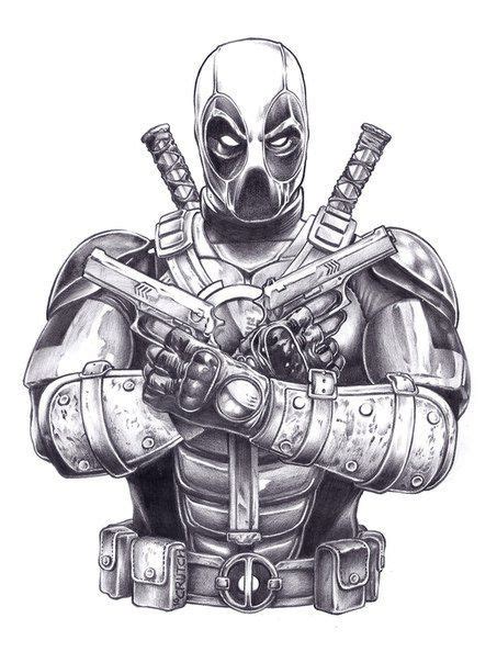 Grey Ink Deadpool Tattoo Design By Michaelcrutchfield Deadpool Tattoo Deadpool Drawing