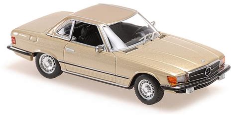 Minichamps Mercedes 350 SL Cabriolet Hardtop R107 1974 Gold