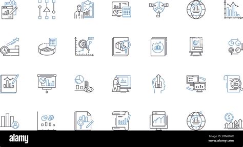 Information Visualization Line Icons Collection Graphs Charts Data