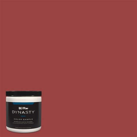 BEHR DYNASTY 8 Oz MQ1 10 Red My Mind One Coat Hide Satin Enamel Stain