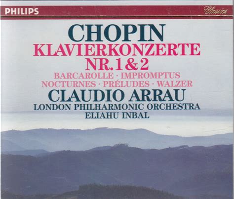 Frédéric Chopin Claudio Arrau London Philharmonic Orchestra Eliahu