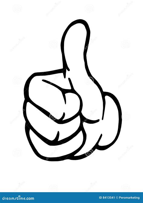 Thumbs Up Sign Stock Vector Illustration Of Thumbs Positivity 8413541