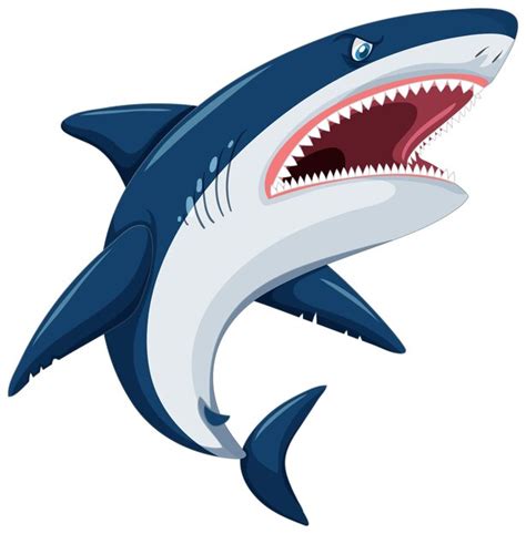 Cartoon Shark. Vector Illustration of Shark. Clipart Shark 4642068 ...