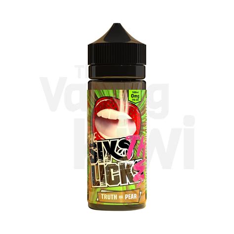 Strawberry Pear Aka Truth Or Pear • Six Licks • Vg Heavy The Vaping Kiwi