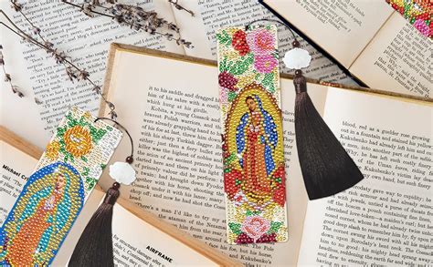 Diamond Painting Art Bookmarks Kit 6 Pcs Book Flower