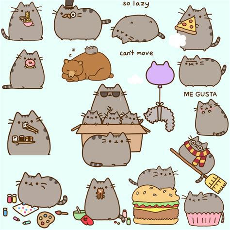 2000x2000 Pusheen Cat Desktop Wallpaper de Kawaii Kawaii Japonés