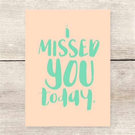 I Missed You Today Greeting Card Long Distance Relationship Etsy