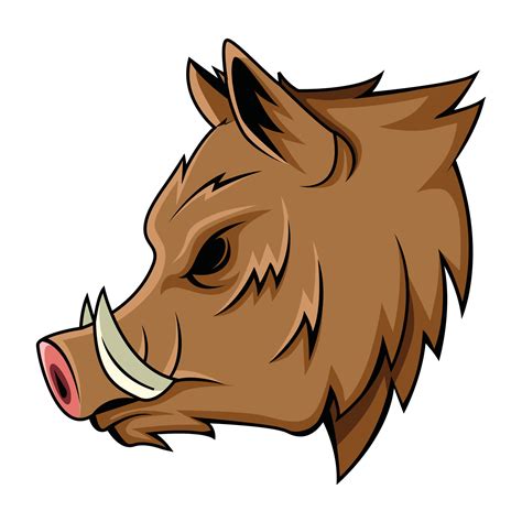 Wild Boar Head Illustration Vector Art At Vecteezy