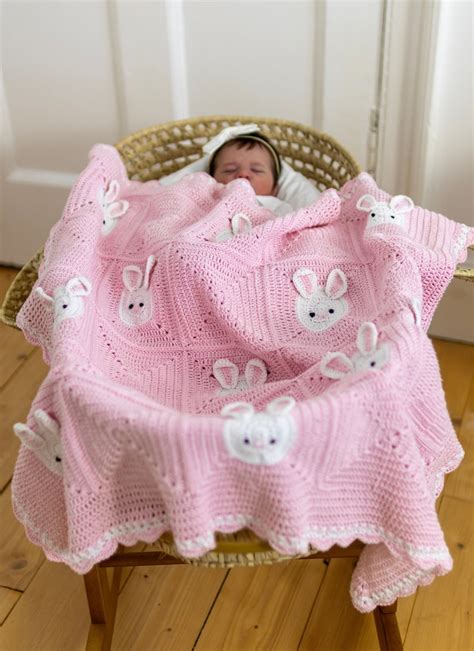 Crochet Bunny Blanket Pattern By Maisie And Ruth Instant Etsy Uk