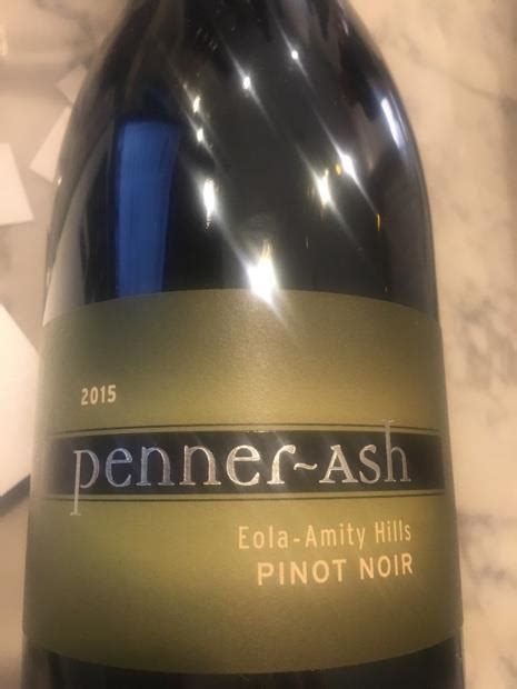 Penner Ash Pinot Noir Eola Amity Hills Usa Oregon Willamette