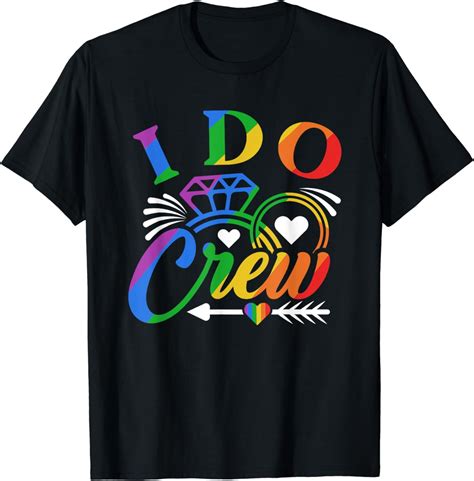 Wedding Bride I Do Crew Gay Lesbian Pride Rainbow Lgbt T Shirt