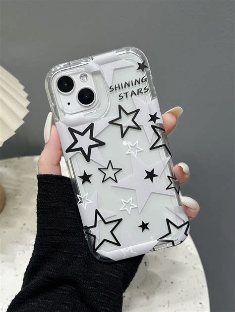 Star Print Clear Phone Case Retro Phone Case Phone Case Diy Paint